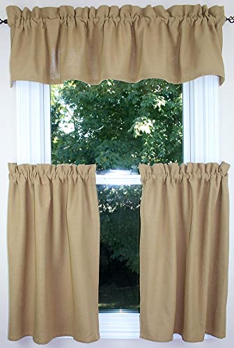 Loose Weave Cotton Burlap 72Inch X 16Inch Unlined Valance By Primitive Home Decors, Tan #TOP2