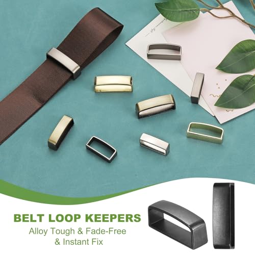 PATIKIL Belt Loop Keepers, Alloy Belt Strap Ring Men's Buckle for Craft Fixing4