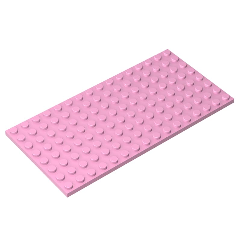 92438 Foundation Plate Plate 8x16 5Pieces GDS-529 Compatible with Lego Building Blocks Color:Bright Pink