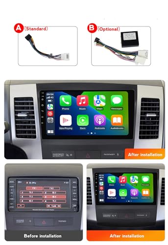 Autoradio Android 12 tactile 9" pour Outlander 2005-2011 avec Carplay et GPS