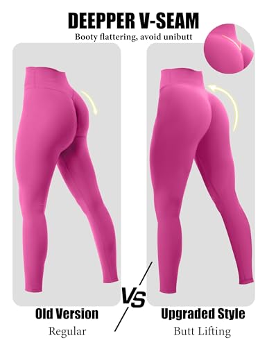 Olmlmt No Front Seam Workout Leggings for Women Tummy Control Butt Lifting Leggings Buttery Soft Gym Yoga Pants