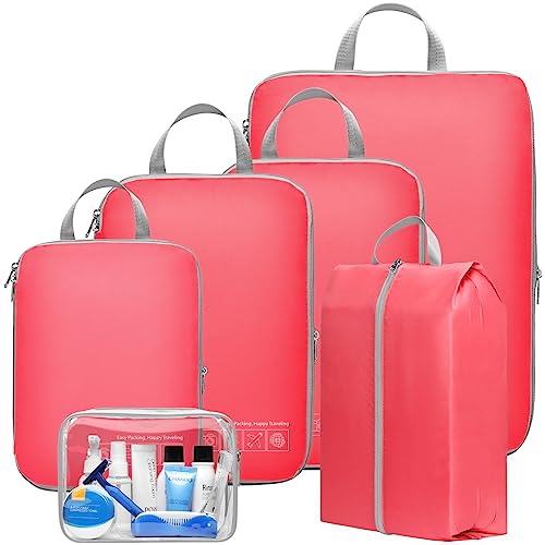 Cambond Compression Packing Cubes for Travel Women - Lightweight Luggage Organizers Bag Packing Cubes for Carry on Suitcases