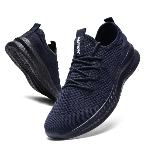 Image of DLWKIPV Mens Slip On Shoes Tennis Walking Gym Athletic Running Fashion Sneakers Workout Footwear Casual Sport Outdoors Breathable Knitted Mesh Lightweight