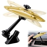 Yeria Platillos de Batería para Coche – Crash Cymbal Decoración de Ventilación – Divertido Accesorio de Mini Tambor para Coche – Regalo para Músicos, Hombres y Niños (dorado)