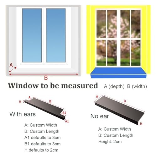 Cubierta de alféizar de ventana resistente a la humedad y protector acrílico de 50x40 8
