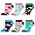 WeciBor Damen Lustige Bunte Sneaker Kurze Socken, 6 Paar Mehrfarbig Tier, Größe 35-38