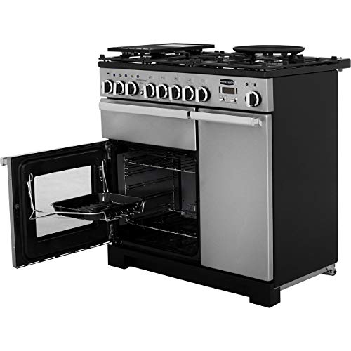 Rangemaster PDL90DFFWH/C Freestanding A Rated Dual Fuel Range Cooker -White - Image 4