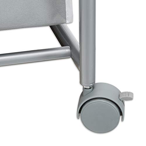Simple Houseware Schwerlast-Wäschesortierwagen mit 2 Beuteln, silberfarben