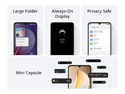 realme Note 70T Smartphone 4 G 4 + 64 Go, batterie massive 6000 mAh, ultra fin, puce T7250 Octa-Core, jusqu'à 4 + 8 Go de RAM dynamique, AI Next AI, chargeur non inclus, noir