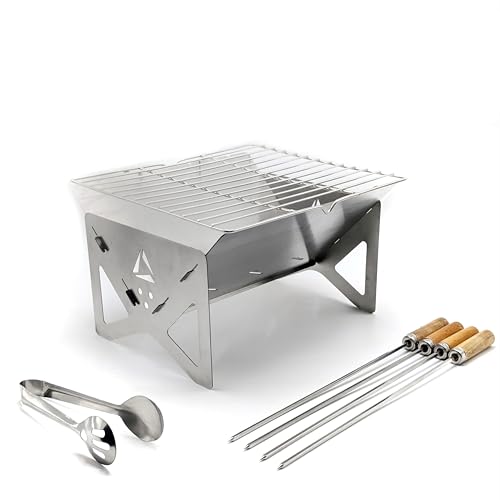 Image of Stainless Steel Portable BBQ Grill (Flatpack FP020) (FP020)