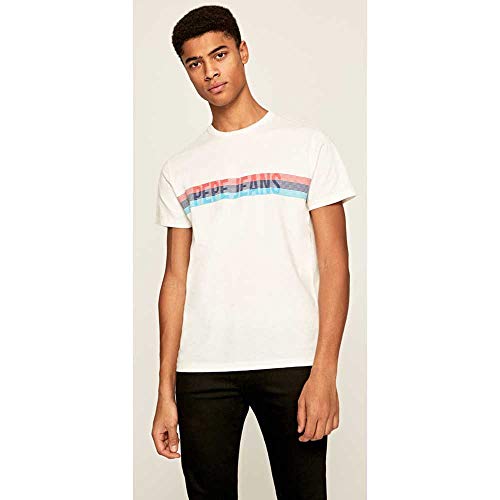 Pepe Jeans Marke, T-shirt, Uomo, Bianco (Off White...