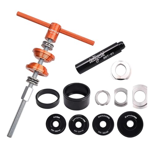 TISHITA 自転車ヘッドセット取り付けツール - プロ仕様ユニバーサルボトムブラケットプレスヘッドセット取り付けツール, オレンジ