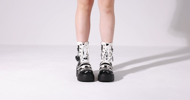 Amazon.com | CELNEPHO White Platform Ankle Boots for Women Wedge