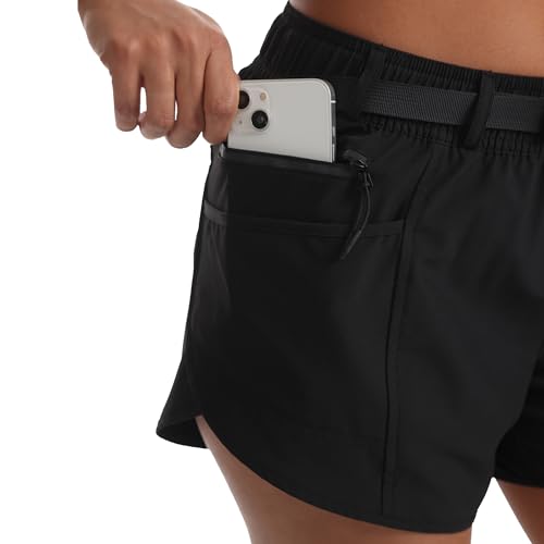 Running Shorts for Women with Liner Athletic Sport Pants Lightweight Gym Workout Shorts with Pockets 6