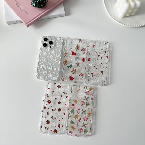 ZTOFERA Clear Christmas Case for iPhone 13 Pro 6.1 inch,Cute Merry Christmas Pattern Phone Case Gifts Translucent Silicone Hard PC +TPU Bumper Shockproof Protective Cover-Christmas Ball by ZTOFERA - Image 8