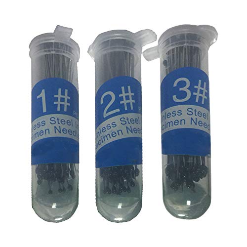 Stainless Steel Insect Pins, 300 PCS Premium Insect Pins Sizes 1 2 3 with Safe Hard-Plastic Storage Vial,Specimen Pins, Entomology Pins (Size: 1 2 3) - Thumbnail 3
