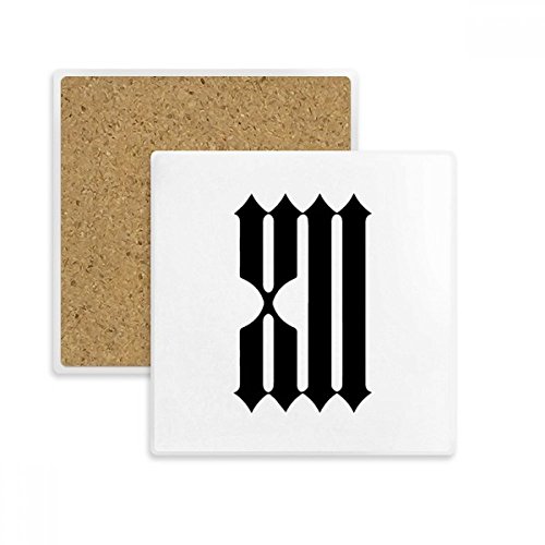 Chiffres Romains Coaster carré, une idée cadeau originale et chic - 2