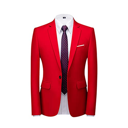 Costume pour homme slim rouge XXL parfait pour un mariage élégant ou une soirée de bal chic
