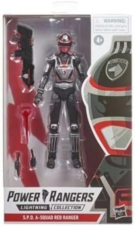 HTG Power Rangers – Boneco Lightning SPD A Squad vermelho