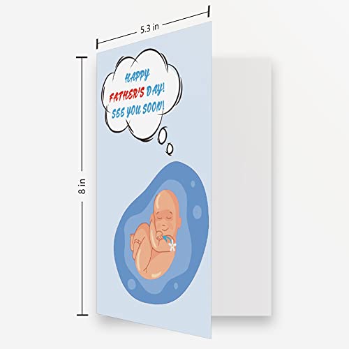Ojsensai Sweet Fathers Day Card For Dad To Be, Wonderful Soon To Be Dad Fathers Day Gift, Great Fathers Day Card For First Time Dad, Unique Fathers Day Gift Idea From Unborn Baby #TOP1