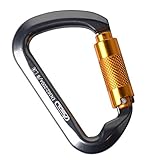 AYAMAYA Climbing Carabiner Auto Lock, 30KN Rock Climbing Carabiner Auto Locking Carabiner Twist Lock Climbing Gear Aluminum Screw Ultra Tech D-ring Keychain Clip Hook Outdoor Buckle Fathers Day Gifts