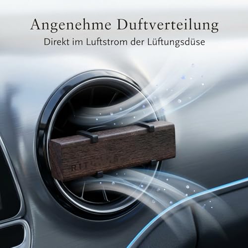 4er Set Halterung kompatibel mit Rituals Car Air Freshener für Mercedes-Benz mit runden Lüftungsdüsen – Autoduft Halter, ABS, Raumduft, KFZ Zubehör