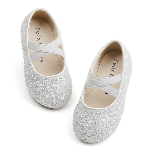 Felix & Flora Toddler Girl Dress Shoes - Flower Girl Ballet Mary Jane Flats Party School Wedding