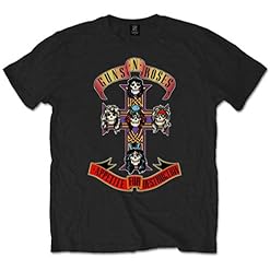 Rock Off Guns N’ Roses Appetite for Destruction Officiel T-Shirt Hommes Unisexe - Les Beatles, Paul McCartney, John Lennon, RIngo Starr, George Harrison