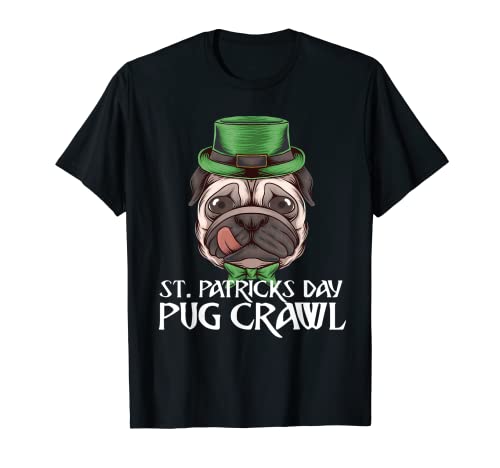 San Patricio Día Pug Perro Camiseta