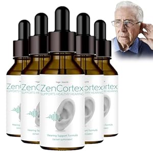 Zencortex Cortex Ear Drops, Zencortex Drops,Zen Cortex Liquid Drops,Helps with Eardrum Health, Promotes Auditory Clarity,1 Bottle for 30 Days(5 Pack)