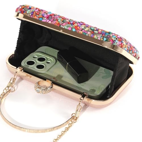 Sac à main de soirée strass multicolore pour briller de mille feux avec assurance