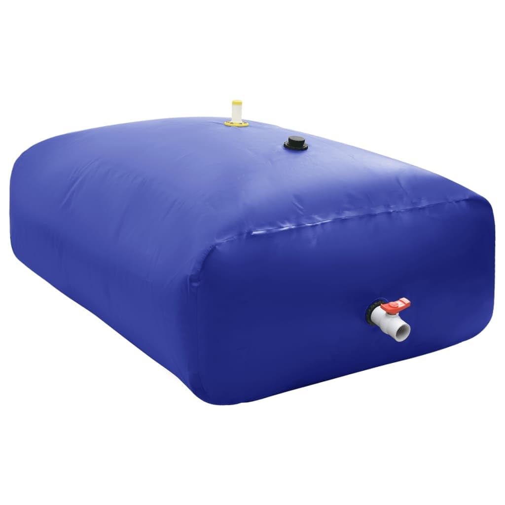 Homgoday Wassertank mit Wasserhahn Faltbar 2100 L PVC Regenwassertank Wasserkanister Aufbewahrungsbehälter Wasserbehälter Regentonne Regenwassertank für Camping Garten Außen