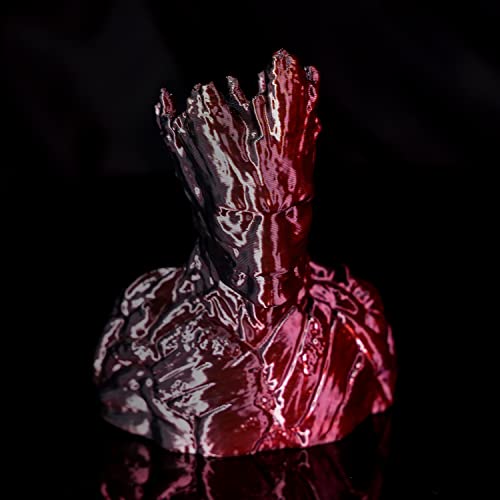 Image of Gratkit Silk Dual Color PLA Filament, Coextrusion PLA Filament 1.75mm, + /-0.03mm, 2 * 1KG /Roll, Silk PLA Black & Red 2KG