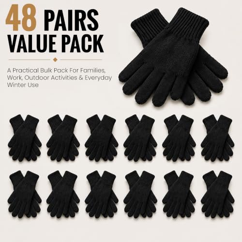 Image of Yacht & Smith Winter Beanies & Gloves For Men & Women, Warm Thermal Cold Resistant Bulk Packs
