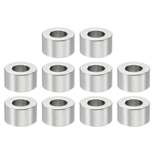 Image of PATIKIL M4 Stainless Steel Spacers, 10 Pcs Metal Spacer Stainless Steel 4.2mm ID x 8mm OD x 5mm L Stainless Steel Spacers Screw Standoff Round for 5/32inch or M4 Screw Bolts