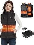 Gokozy Heated Jacket for women with battery pack，Heated Gilet with 2 Zone Controls- Warm Gear for Hiking ColdWeather Jobs