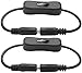 AspenTek LED Strip Light Inline on off Switch DC Power Adapter Connector for 3528 5050 5630 2835 Led Light Strip, Led rigid bar, Led Tape Light, No need welding, 2 Pack