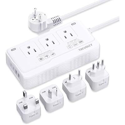 2000W Voltage Converter US to Europe for Hair Dryer, 220V to 110V Converter for European Travel with 3 AC 2 USBC 2 USBA Ports, European Travel Plug Adapter with Plug