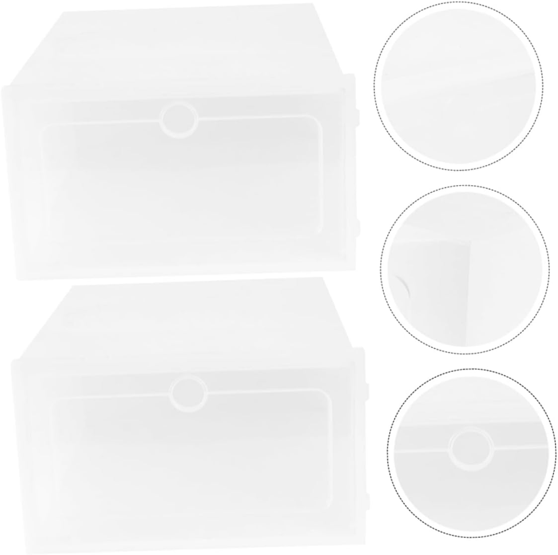 3pcs Stackable Clear Shoe Storage Box Organizer with Lid Material Foldable Design for Sneakers Boots and Accessories