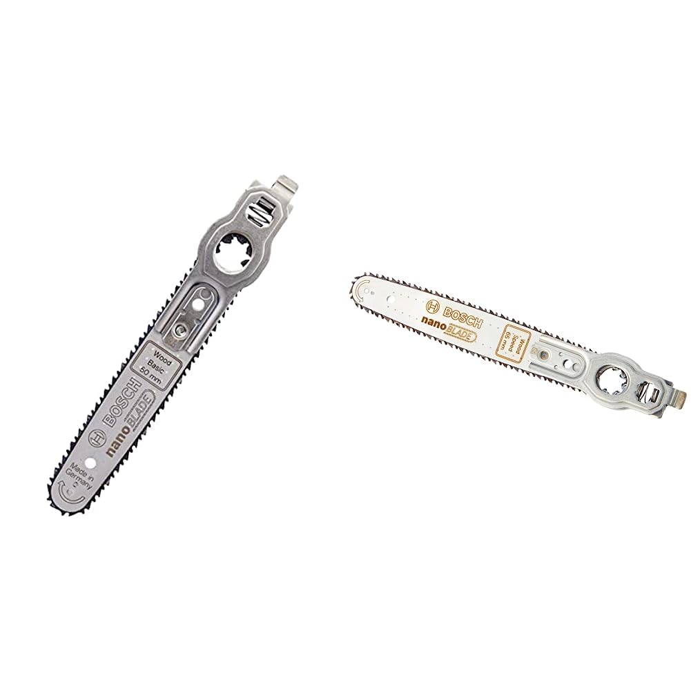 Lame de scie Bosch Nanoblade Wood Basic 50 et accessoire bois Speed 65 gris