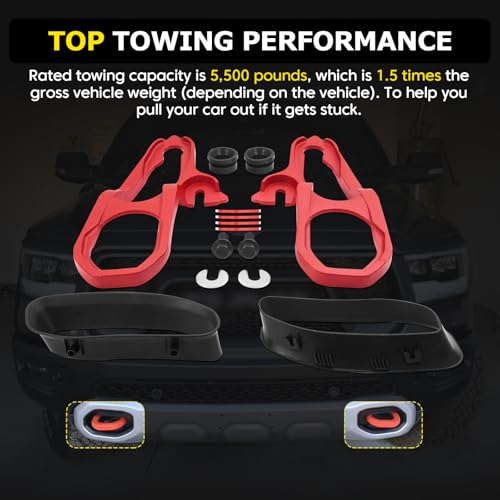 68272944AB Front Car Front Forged Heavy Duty Left & Right Tow Hooks by YEHERIT - Used condition - Image 5