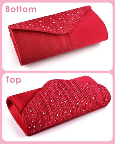 Image of TINDTOP Evening Clutch Purses for Women Handbags for Formal Wedding Party Cocktail Prom Crossbody Shoulder Envelope Bag | for Formal Wedding