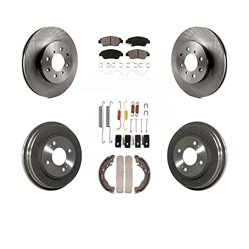 Transit Auto Front Rear Disc Brake Rotors Semi-Metallic Pads And Drum Kit (7Pc) Replacement For Honda Fit K8S-102088 by Transit Auto - Used condition - CA$142.07