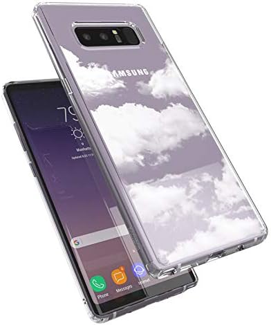 MOSNOVO Galaxy Note 8 Case, Cloud Pattern Clear Design Printed Transparent Plastic Back Hard Case with TPU Bumper Protective Case Cover for Samsung Galaxy Note 8