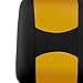 FH Group Car Seat Covers Full Set Cloth - Universal Fit Automotive Seat Covers, Low Back Front Seat Covers, Solid Back Seat Cover, Washable Car Seat Cover for SUV, Sedan and Van Yellow