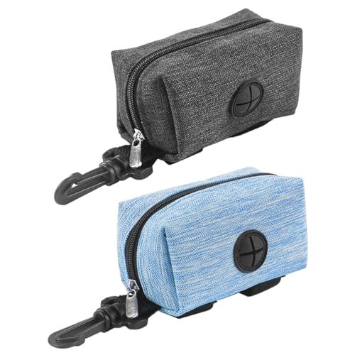 CENPEK Lot De 2 Distributeurs De Sacs À Déchets pour Chien Distributeur De Sac pour Chien pour Les Amoureux des Animaux Lors De La Marche, De La Course Ou De...