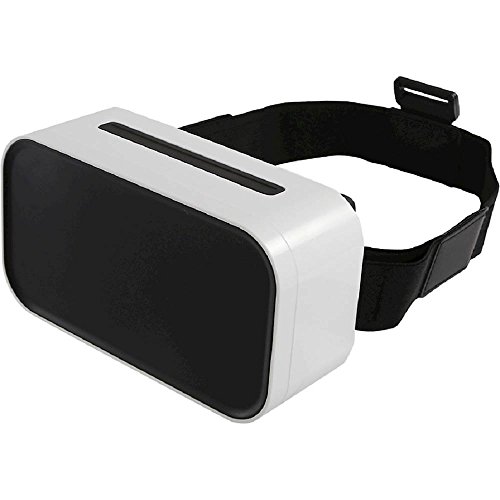 Sharper Image Virtual Reality VR Headset with Audio Jack and Controller, White