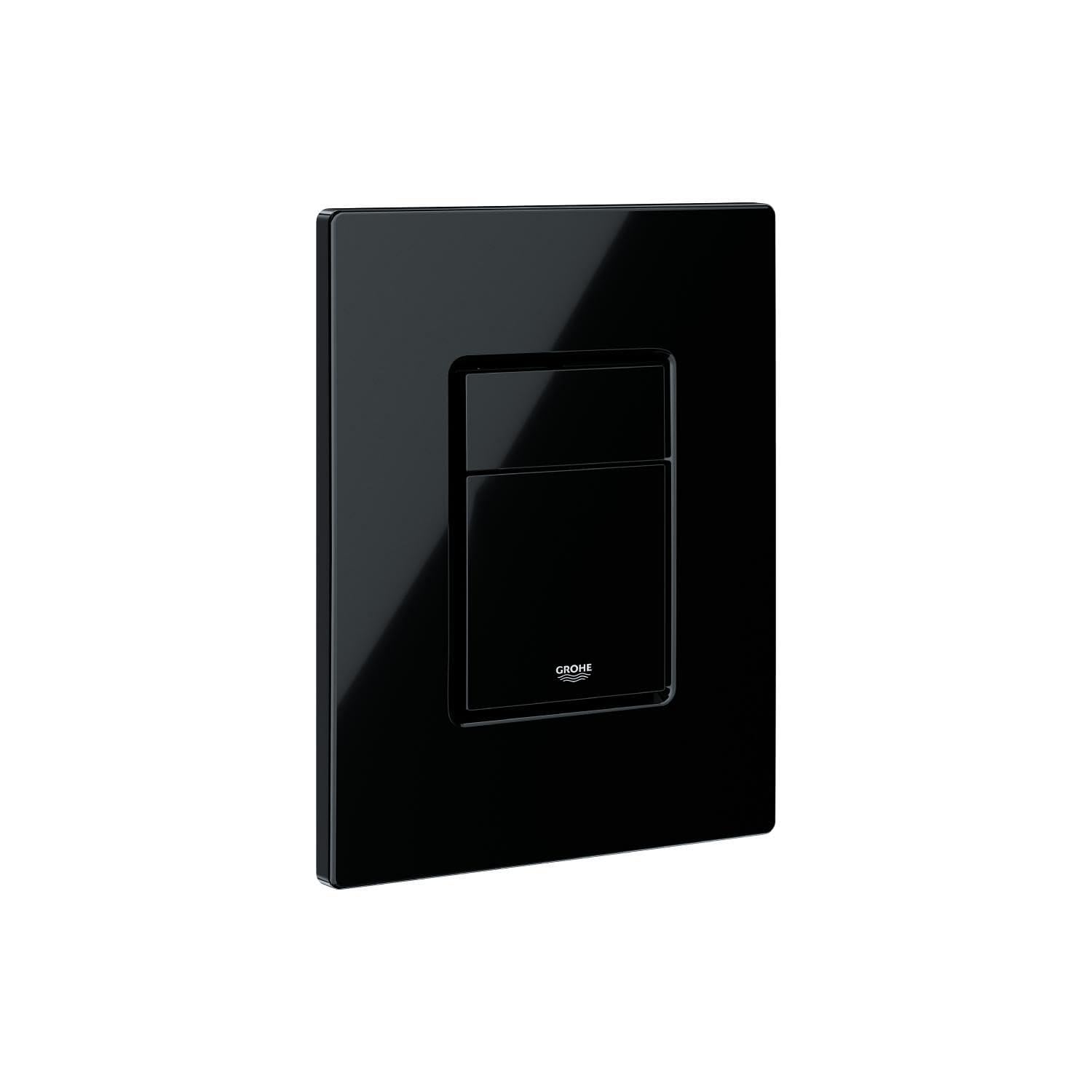 GROHE Even - Abdeckplatte (156 x 197 mm, wassersparend, senkrechte und waagerechte Montage), glossy black, 38966KV0