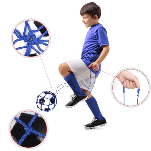 XIHIRCD 2 Pièces Fútbol Kick Throw Trainer, Portable Filet d Entraînement de Football Filet de Coup de Pied de Football Équipement d'Entraînement de Football pour Enfants Jeunes Adultes – vue 3