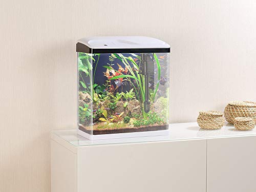 Aquarium Nano Complet avec Pompe, Filtre et éclairage LED - 25 L